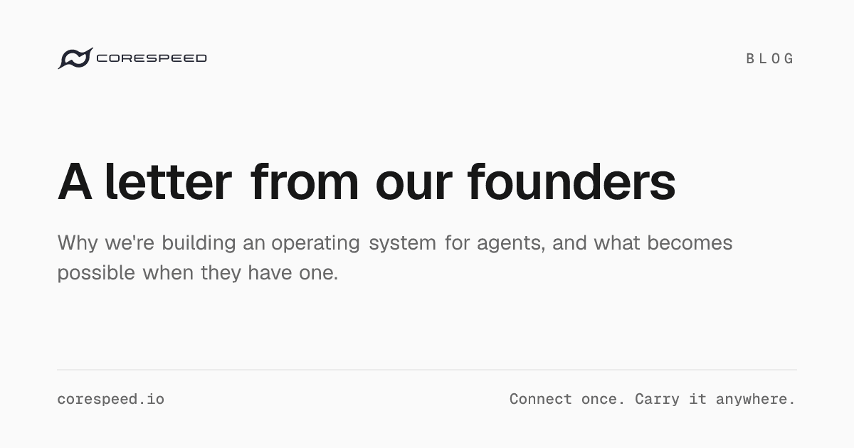 A letter from our founders