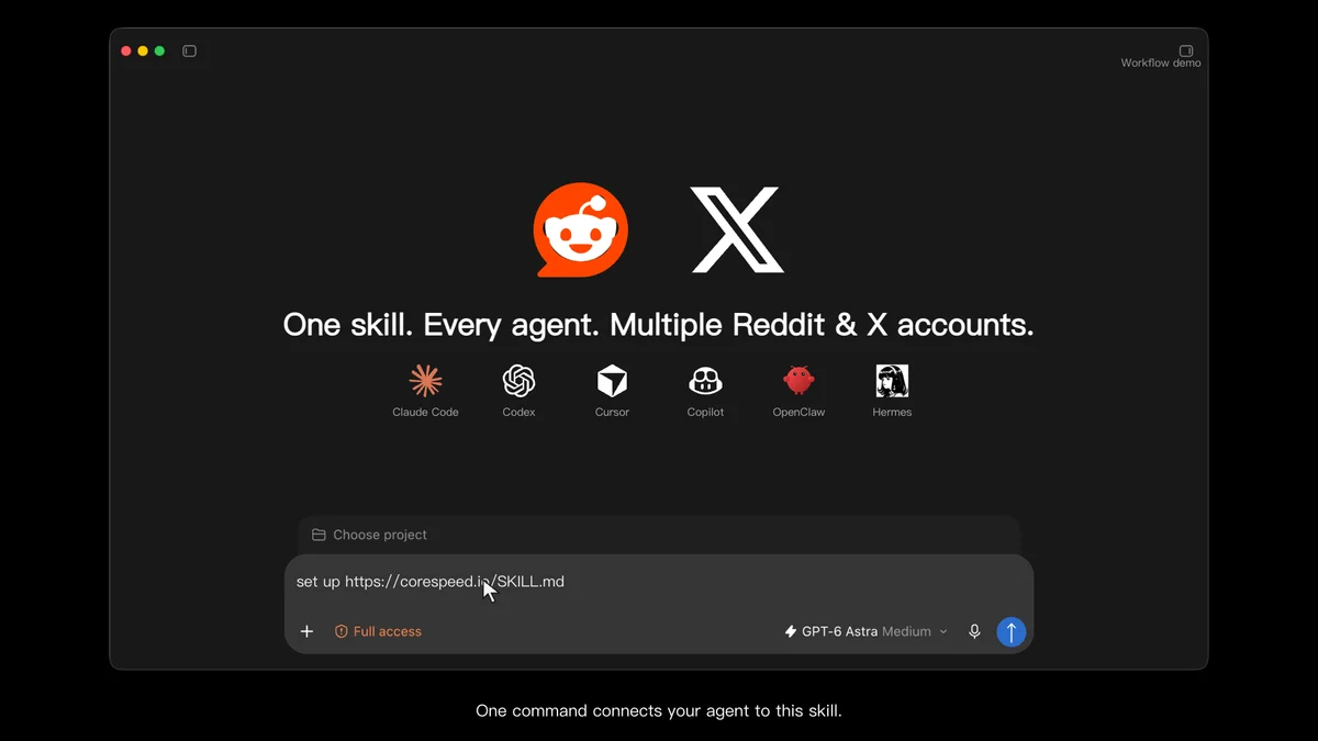 How to Manage Multiple Reddit & X Accounts with Any AI Agent